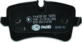 HELLA PAGID 8DB 355 016-001 - Əyləc altlığı dəsti, əyləc diski furqanavto.az