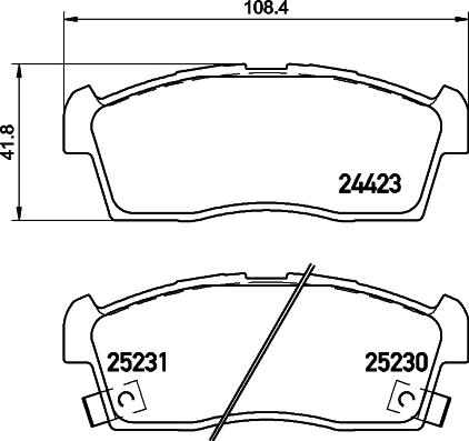 HELLA PAGID 8DB 355 016-111 - Əyləc altlığı dəsti, əyləc diski furqanavto.az