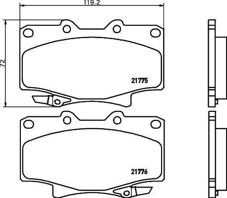 HELLA PAGID 8DB 355 016-871 - Əyləc altlığı dəsti, əyləc diski furqanavto.az