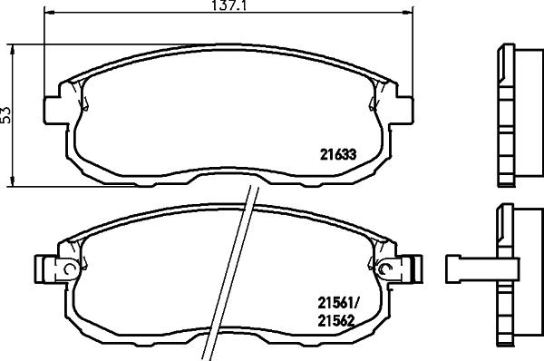 HELLA PAGID 8DB 355 045-081 - Əyləc altlığı dəsti, əyləc diski furqanavto.az