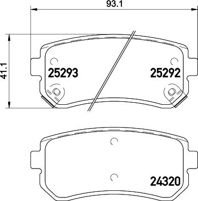 HELLA PAGID 8DB 355 016-221 - Əyləc altlığı dəsti, əyləc diski furqanavto.az