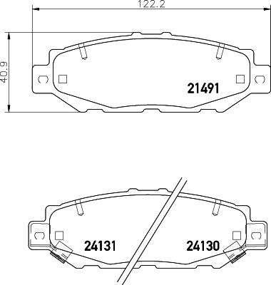 HELLA PAGID 8DB 355 016-751 - Əyləc altlığı dəsti, əyləc diski furqanavto.az