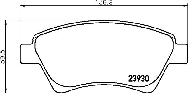 HELLA PAGID 8DB 355 010-541 - Əyləc altlığı dəsti, əyləc diski furqanavto.az