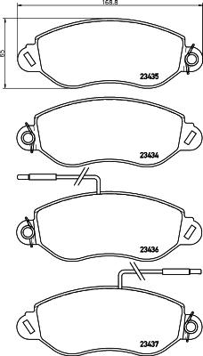 HELLA PAGID 8DB 355 010-531 - Əyləc altlığı dəsti, əyləc diski furqanavto.az