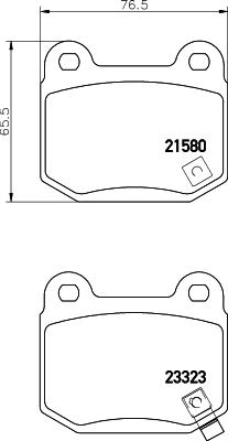 HELLA PAGID 8DB 355 010-691 - Əyləc altlığı dəsti, əyləc diski furqanavto.az