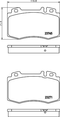 HELLA PAGID 8DB 355 010-101 - Əyləc altlığı dəsti, əyləc diski furqanavto.az