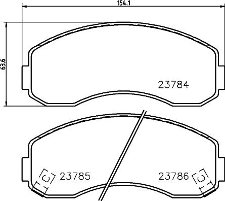 HELLA PAGID 8DB 355 010-131 - Əyləc altlığı dəsti, əyləc diski furqanavto.az