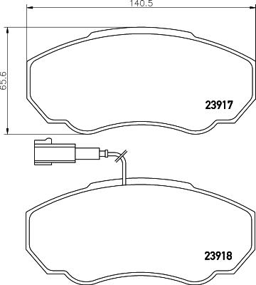 HELLA PAGID 8DB 355 010-391 - Əyləc altlığı dəsti, əyləc diski furqanavto.az