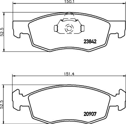 HELLA PAGID 8DB 355 010-321 - Əyləc altlığı dəsti, əyləc diski furqanavto.az