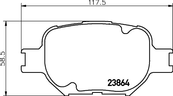 HELLA PAGID 8DB 355 010-201 - Əyləc altlığı dəsti, əyləc diski furqanavto.az