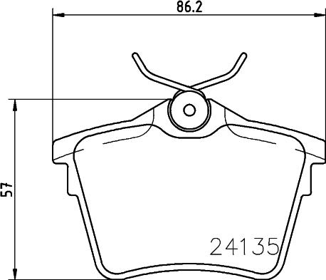 HELLA PAGID 8DB 355 011-501 - Əyləc altlığı dəsti, əyləc diski furqanavto.az