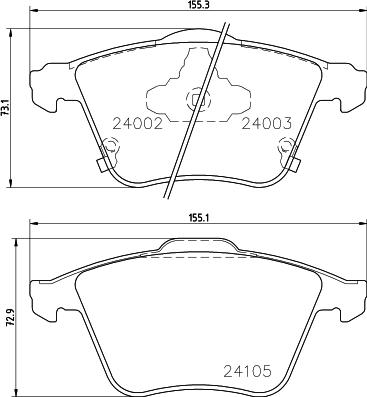 HELLA PAGID 8DB 355 011-051 - Əyləc altlığı dəsti, əyləc diski furqanavto.az