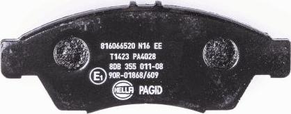 HELLA PAGID 8DB 355 011-081 - Əyləc altlığı dəsti, əyləc diski furqanavto.az