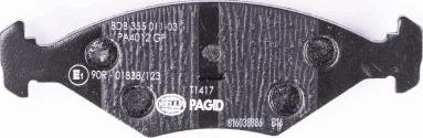 HELLA PAGID 8DB 355 011-031 - Əyləc altlığı dəsti, əyləc diski furqanavto.az