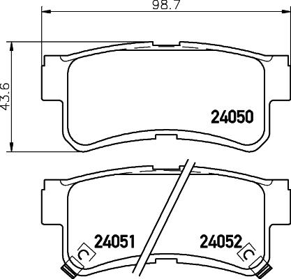 HELLA PAGID 8DB 355 011-151 - Əyləc altlığı dəsti, əyləc diski furqanavto.az