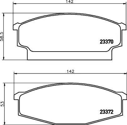 HELLA PAGID 8DB 355 011-121 - Əyləc altlığı dəsti, əyləc diski furqanavto.az