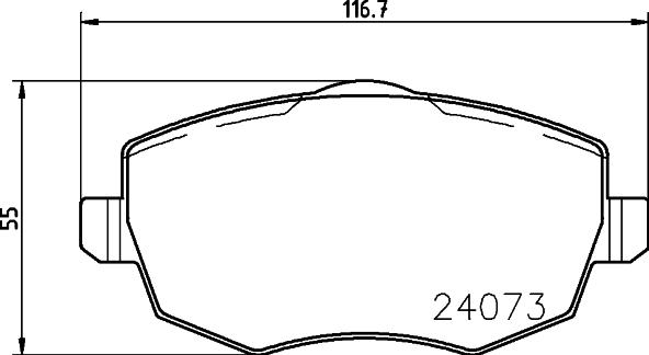 HELLA PAGID 8DB 355 011-221 - Əyləc altlığı dəsti, əyləc diski furqanavto.az