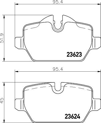 HELLA PAGID 8DB 355 011-271 - Əyləc altlığı dəsti, əyləc diski furqanavto.az