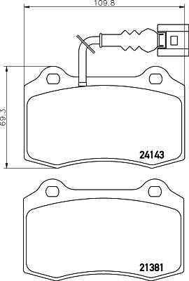 HELLA PAGID 8DB 355 011-741 - Əyləc altlığı dəsti, əyləc diski furqanavto.az