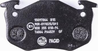 HELLA PAGID 8DB 355 018-941 - Əyləc altlığı dəsti, əyləc diski furqanavto.az