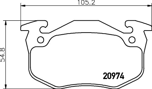 HELLA PAGID 8DB 355 018-951 - Əyləc altlığı dəsti, əyləc diski furqanavto.az