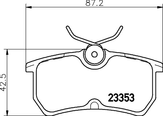 HELLA PAGID 8DB 355 018-411 - Əyləc altlığı dəsti, əyləc diski furqanavto.az