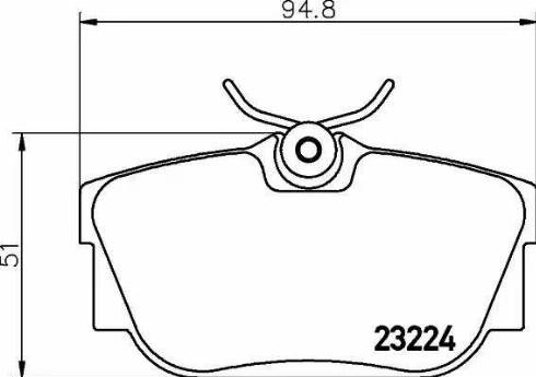 HELLA PAGID 8DB355018-581 - Əyləc altlığı dəsti, əyləc diski furqanavto.az