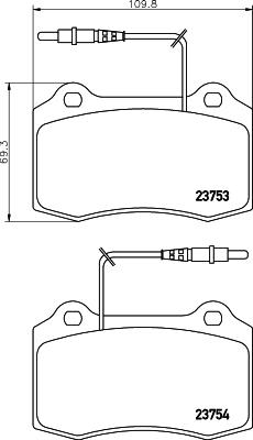 HELLA PAGID 8DB 355 018-631 - Əyləc altlığı dəsti, əyləc diski furqanavto.az