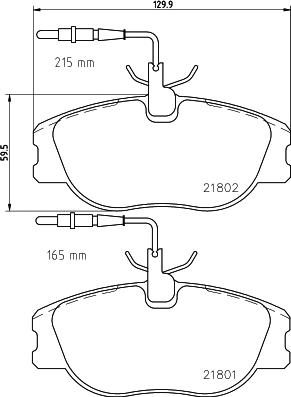 HELLA PAGID 8DB 355 018-171 - Əyləc altlığı dəsti, əyləc diski furqanavto.az