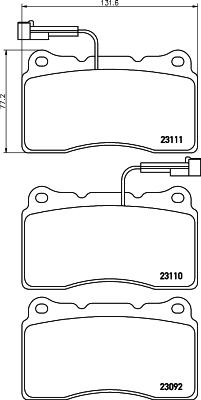 HELLA PAGID 8DB 355 018-361 - Əyləc altlığı dəsti, əyləc diski furqanavto.az