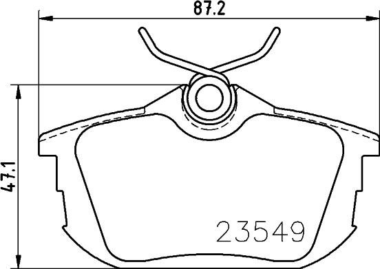 HELLA PAGID 8DB 355 018-271 - Əyləc altlığı dəsti, əyləc diski furqanavto.az