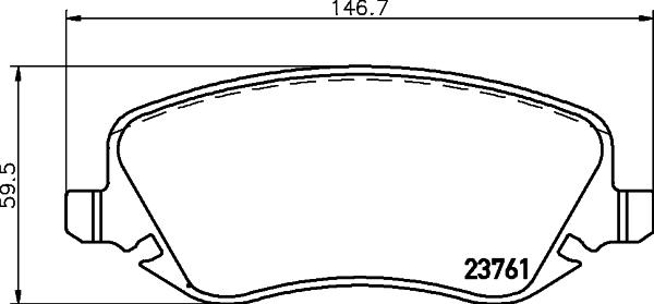 HELLA PAGID 8DB 355 018-761 - Əyləc altlığı dəsti, əyləc diski furqanavto.az