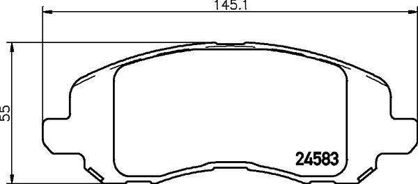 HELLA PAGID 8DB 355 013-491 - Əyləc altlığı dəsti, əyləc diski furqanavto.az