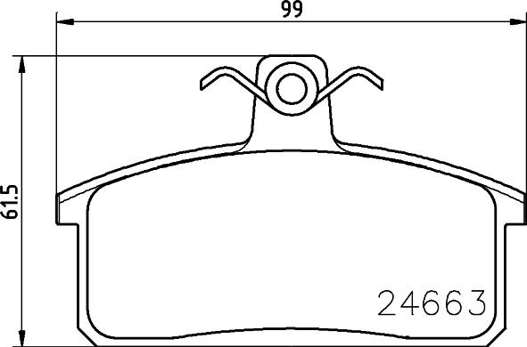 HELLA PAGID 8DB 355 013-451 - Əyləc altlığı dəsti, əyləc diski furqanavto.az