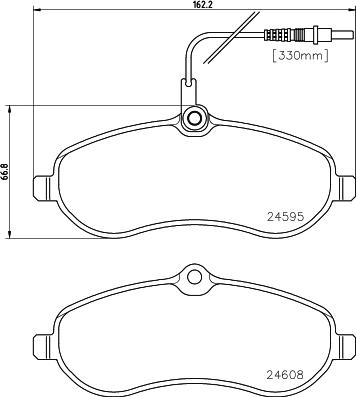 HELLA PAGID 8DB 355 013-411 - Əyləc altlığı dəsti, əyləc diski furqanavto.az