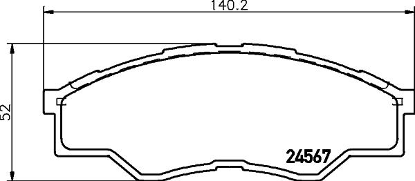 HELLA PAGID 8DB 355 013-471 - Əyləc altlığı dəsti, əyləc diski furqanavto.az