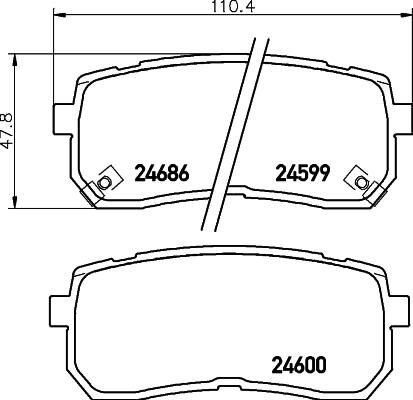 HELLA PAGID 8DB 355 028-641 - Əyləc altlığı dəsti, əyləc diski furqanavto.az