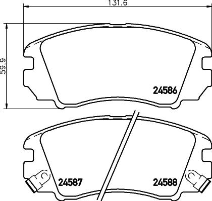 HELLA PAGID 8DB 355 013-521 - Əyləc altlığı dəsti, əyləc diski furqanavto.az