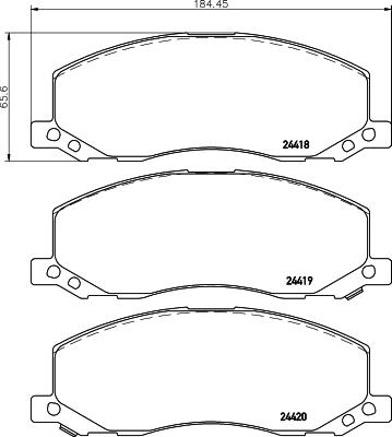 HELLA PAGID 8DB 355 013-061 - Əyləc altlığı dəsti, əyləc diski furqanavto.az