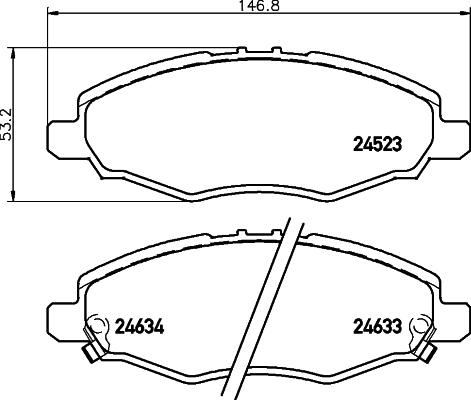 HELLA PAGID 8DB 355 013-181 - Əyləc altlığı dəsti, əyləc diski furqanavto.az