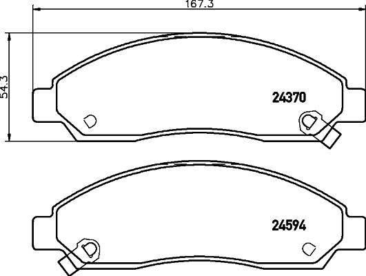 HELLA PAGID 8DB 355 028-501 - Əyləc altlığı dəsti, əyləc diski furqanavto.az