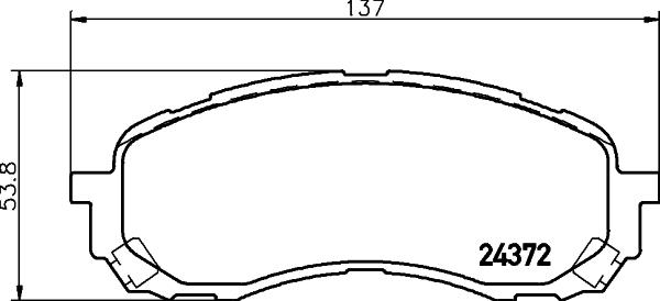 HELLA PAGID 8DB 355 012-451 - Əyləc altlığı dəsti, əyləc diski furqanavto.az