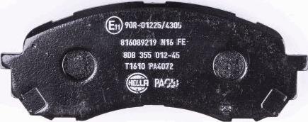 HELLA PAGID 8DB 355 012-451 - Əyləc altlığı dəsti, əyləc diski furqanavto.az