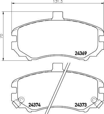 HELLA PAGID 8DB 355 012-471 - Əyləc altlığı dəsti, əyləc diski furqanavto.az