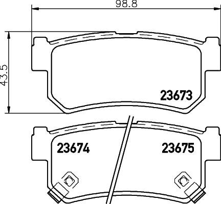 HELLA PAGID 8DB 355 012-501 - Əyləc altlığı dəsti, əyləc diski furqanavto.az