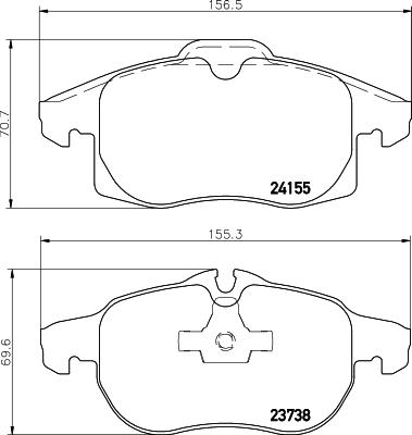 HELLA PAGID 8DB 355 012-681 - Əyləc altlığı dəsti, əyləc diski furqanavto.az