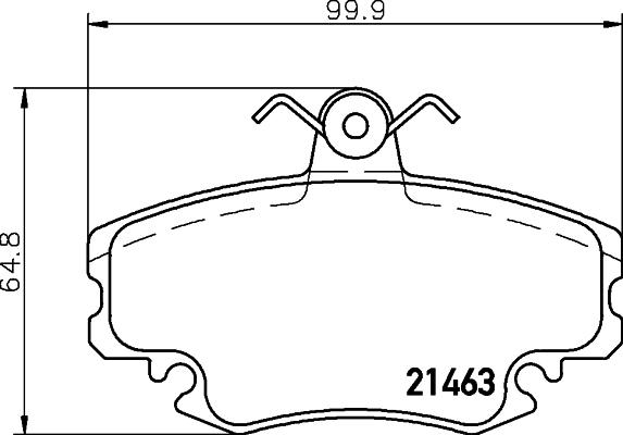 HELLA PAGID 8DB 355 018-131 - Əyləc altlığı dəsti, əyləc diski furqanavto.az