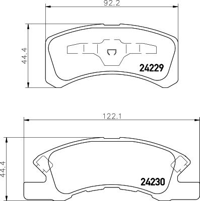 HELLA PAGID 8DB 355 012-051 - Əyləc altlığı dəsti, əyləc diski furqanavto.az