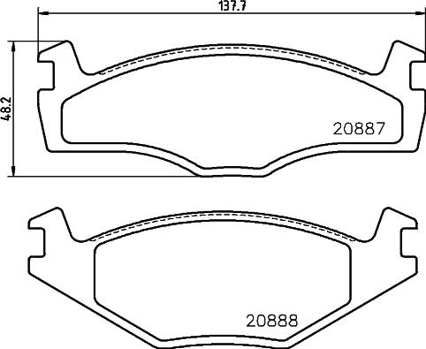 HELLA PAGID 8DB 355 017-501 - Əyləc altlığı dəsti, əyləc diski furqanavto.az