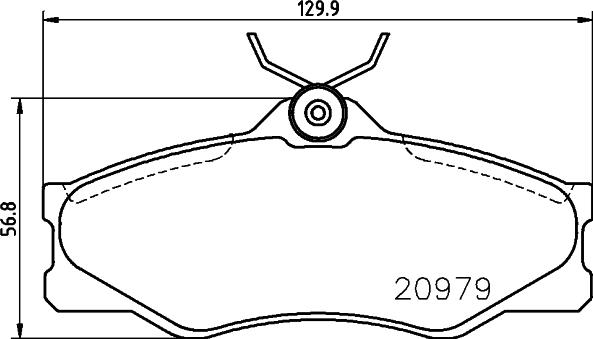 HELLA PAGID 8DB 355 017-661 - Əyləc altlığı dəsti, əyləc diski furqanavto.az